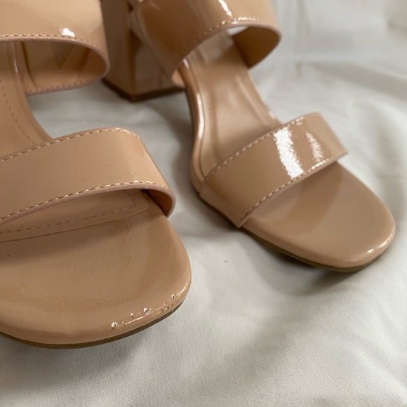 Bamboo Nude Heeled Mules - Picture 5 of 6